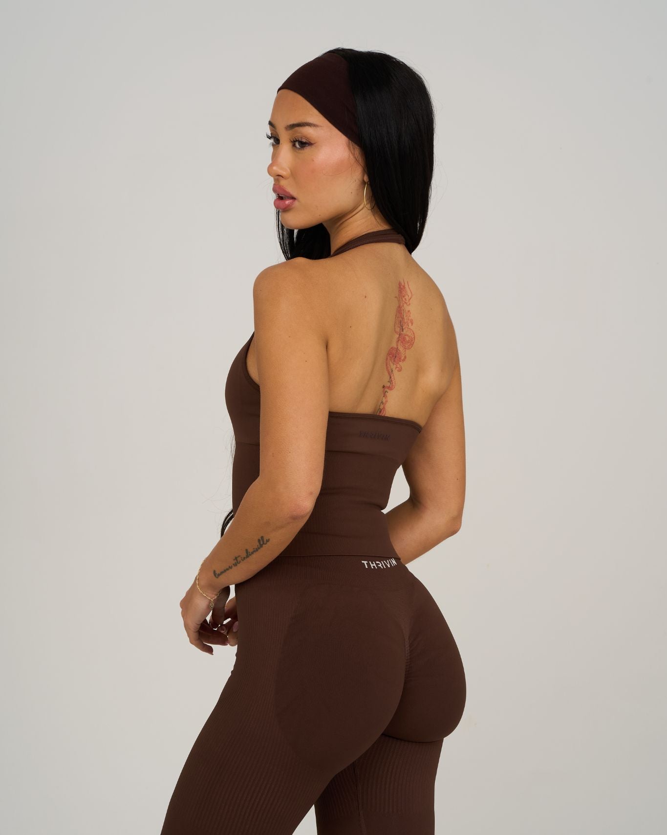 Elevate Sculpting Shapewear Top Halterneck | Bourbon Brown