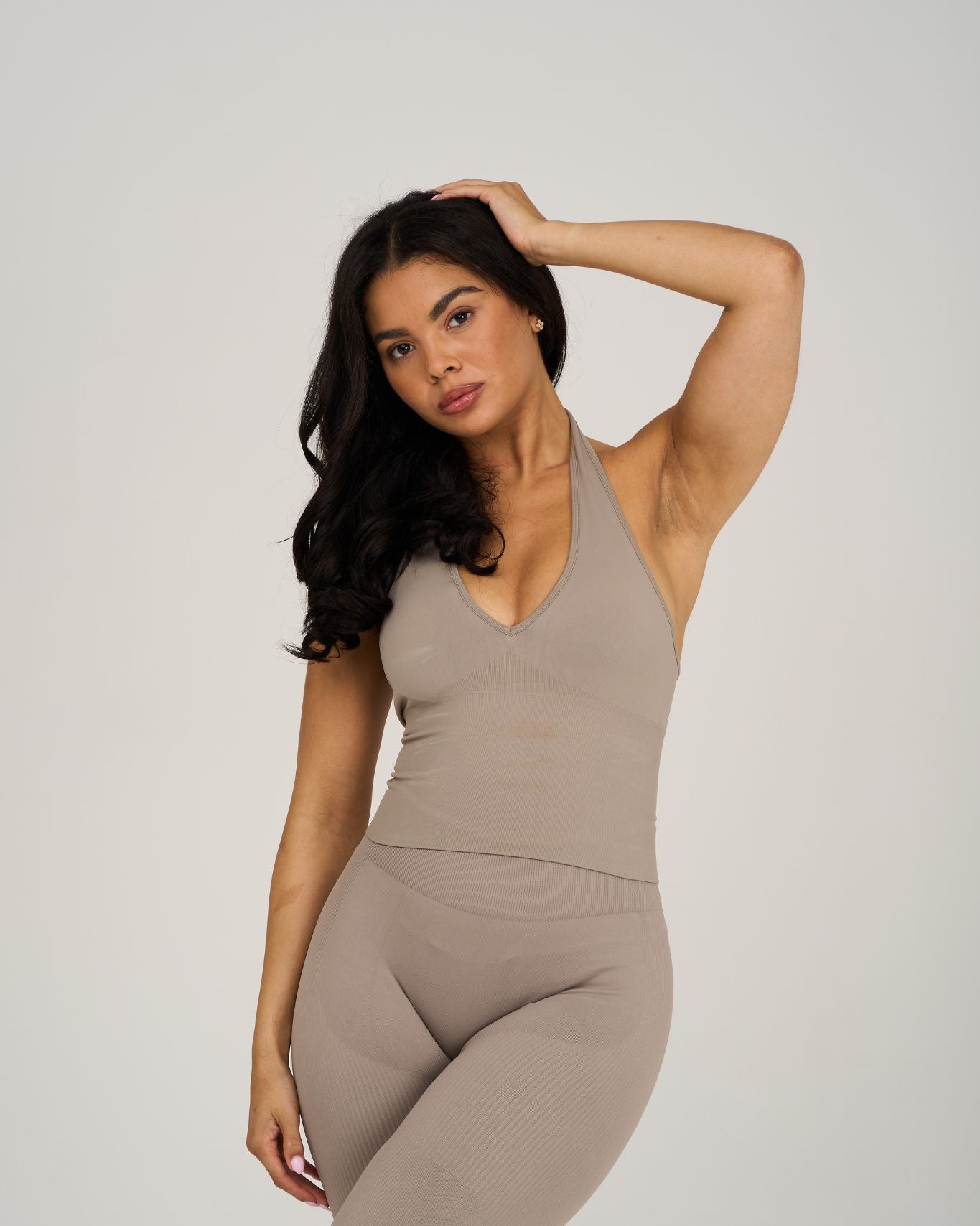 Elevate Sculpting Shapewear Top Halterneck | Latte