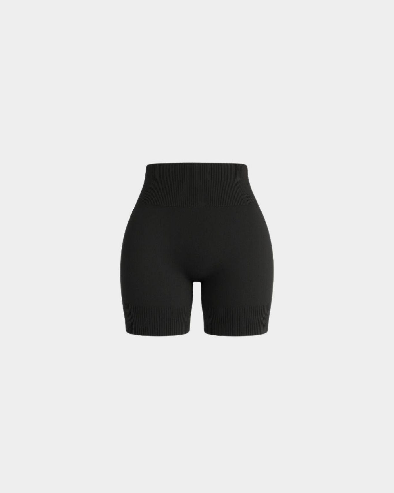 Seamless Sculpt Ribbed Contour Shorts | Pure Black