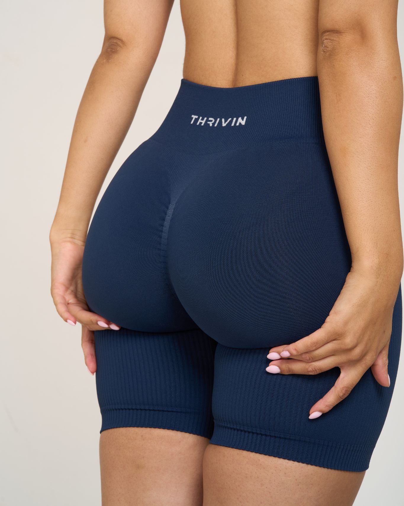 Ribbed Contour Shorts | New Navy