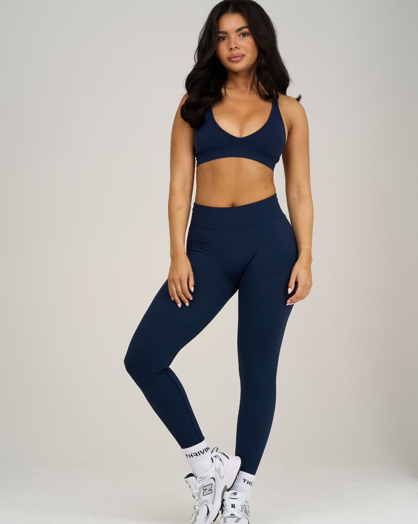 Elevate V-Neck Sculpt Seamless Bra | Midnight Navy