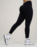 Outline V Waist Leggings | Night Black