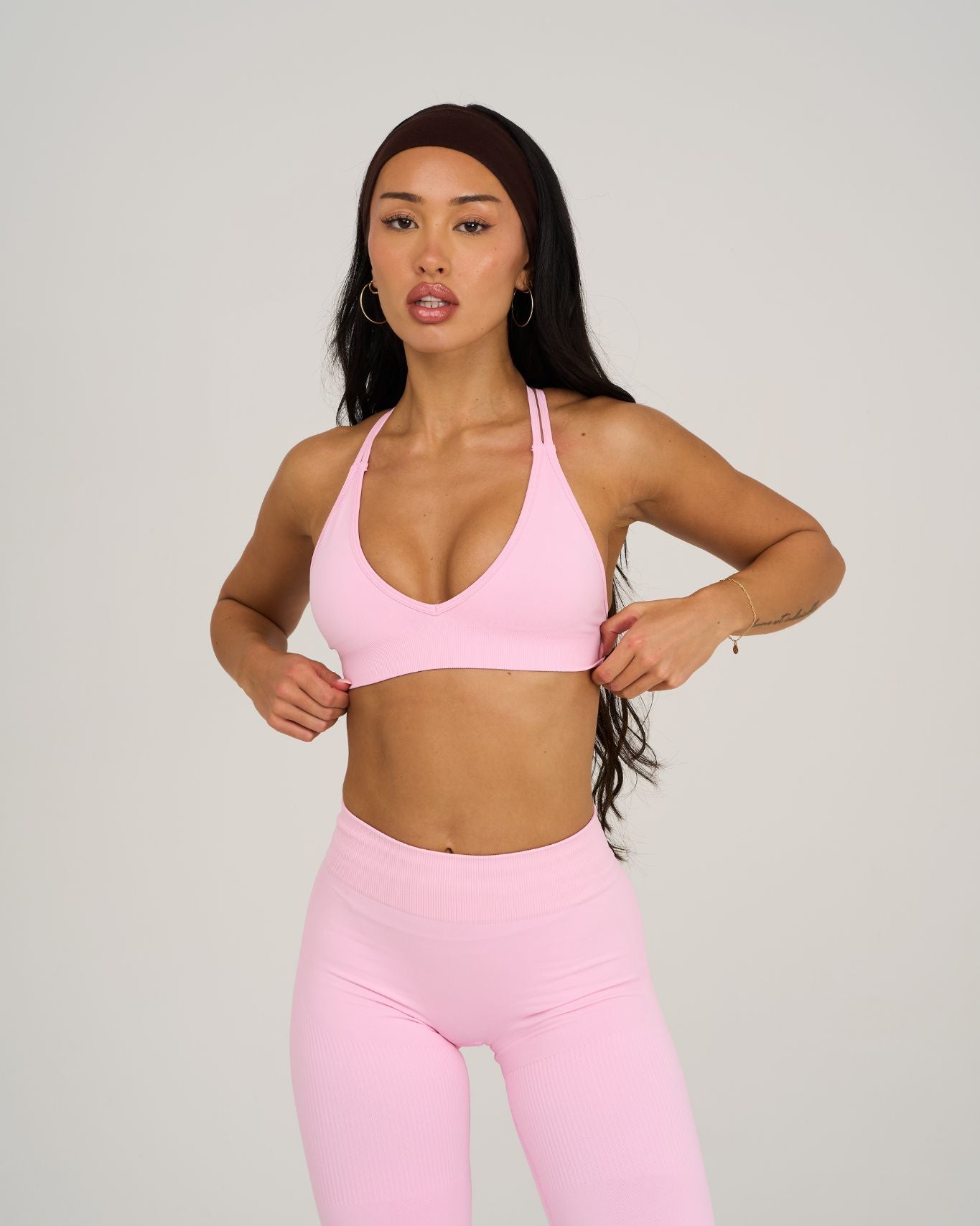 Chiara V-Neck Sculpt Seamless Bra | Candy Pink