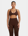 V-Neck Sculpt Seamless Bra | Bourbon Brown