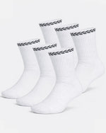 LEAVES Silk Socks - 6 Pairs Pack | White