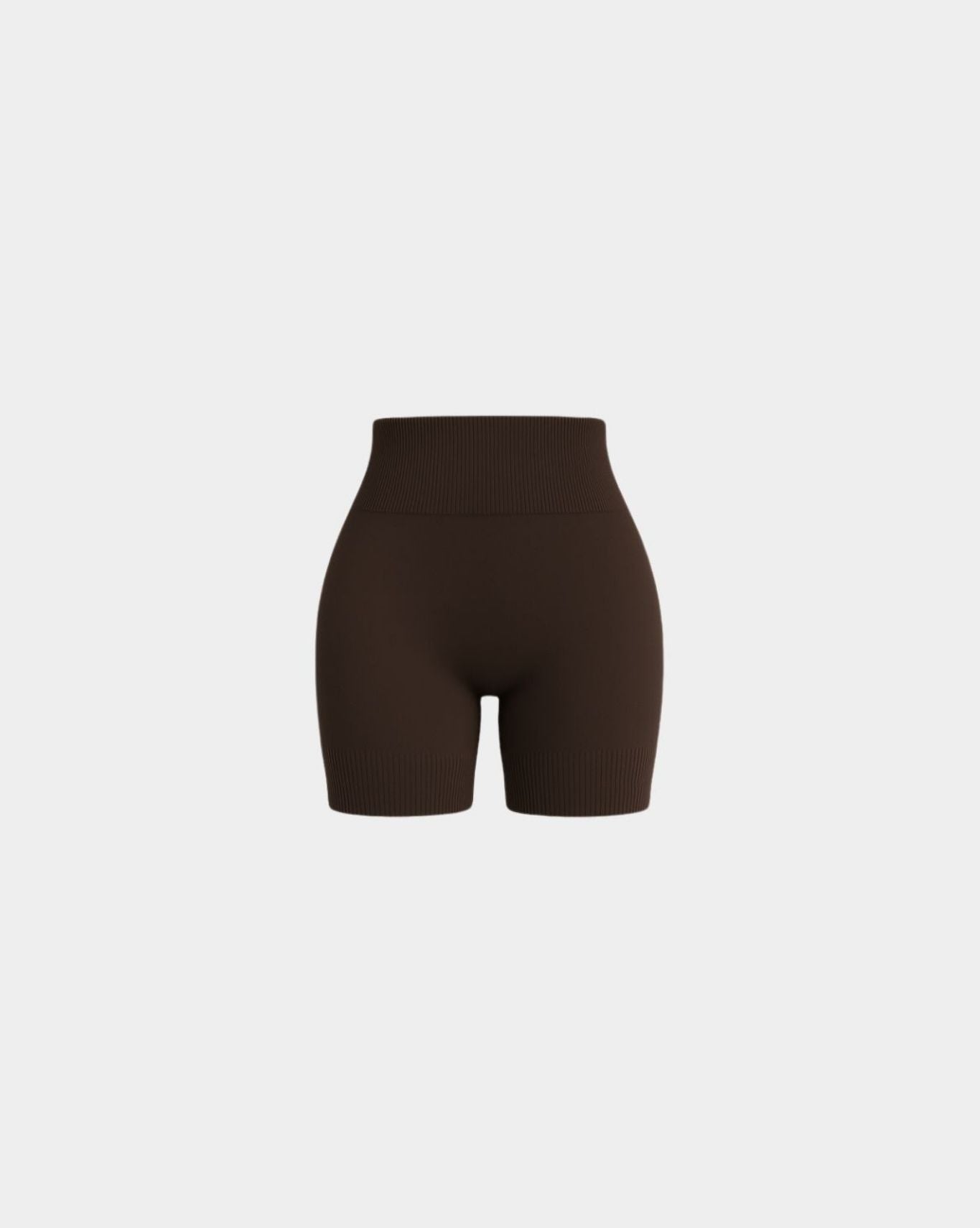 Seamless Sculpt Ribbed Contour Shorts | Bourbon Brown