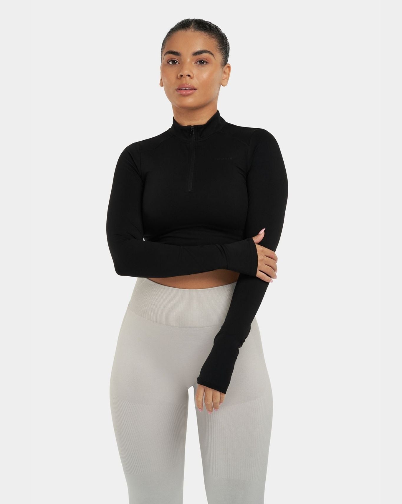 Crop Top Long Sleeve | Black