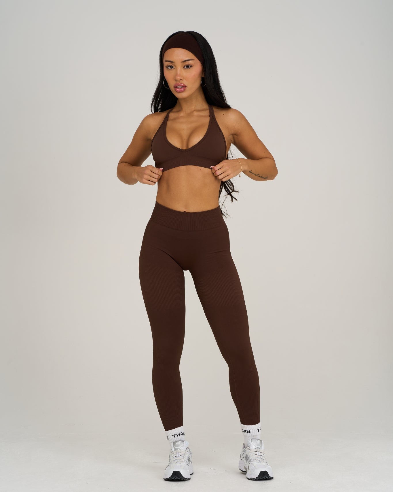 Elevate Ribbed Contour Leggings | Bourbon Brown