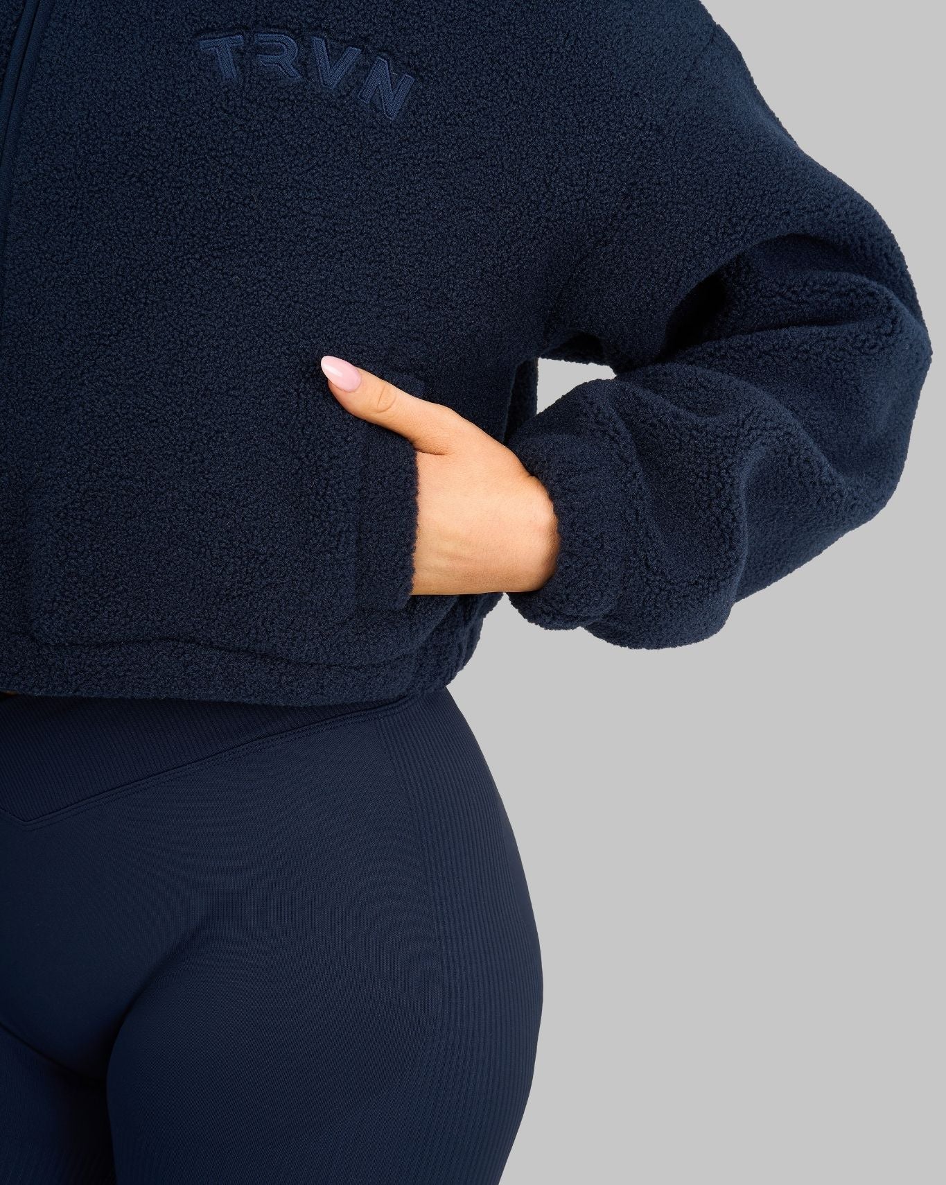 Essential Teddy Fleece Jacket | Midnight Navy