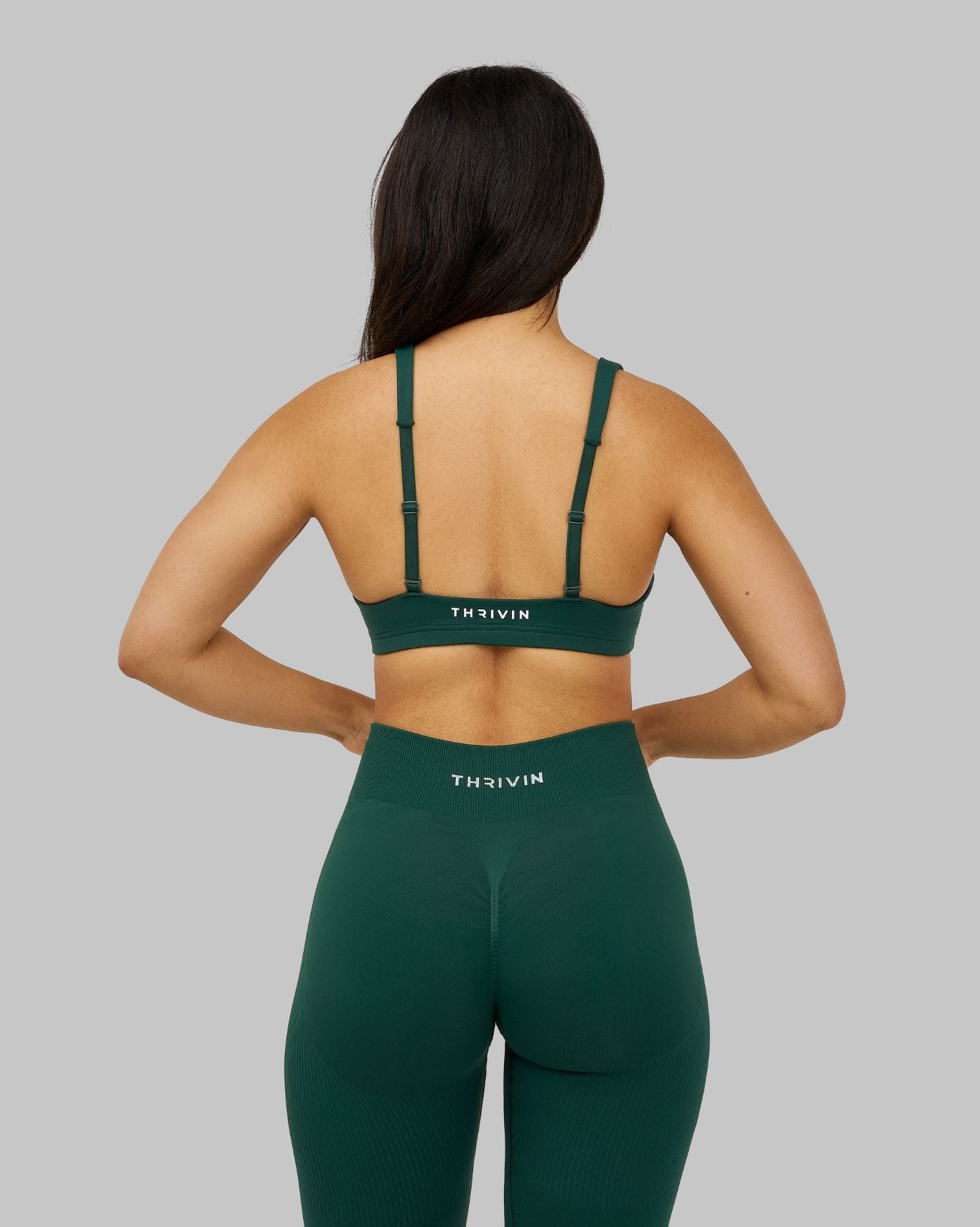 Elevate Medium Impact Bra | Pine Green