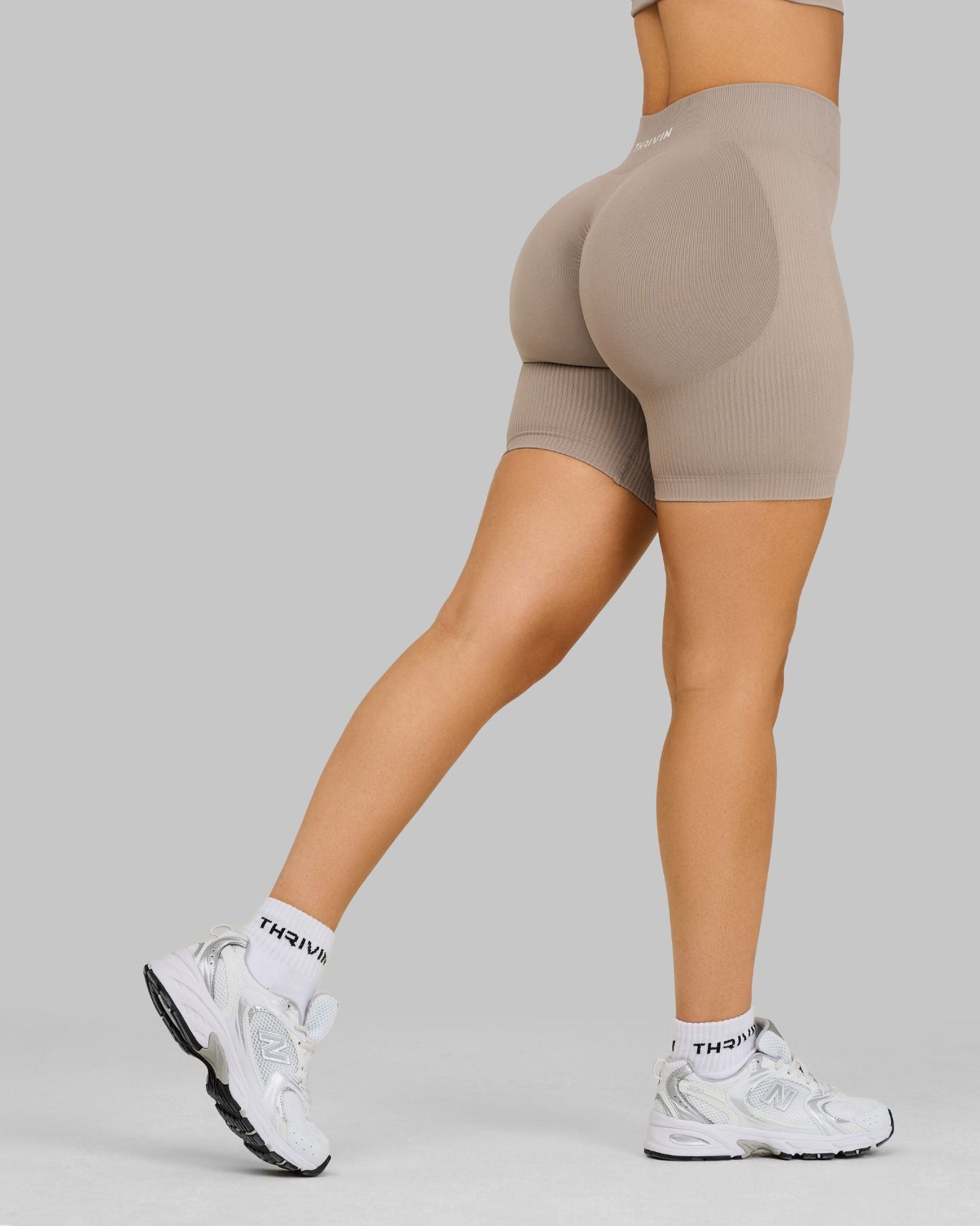 Arise - skulptur ribbed kontur leggings - sort