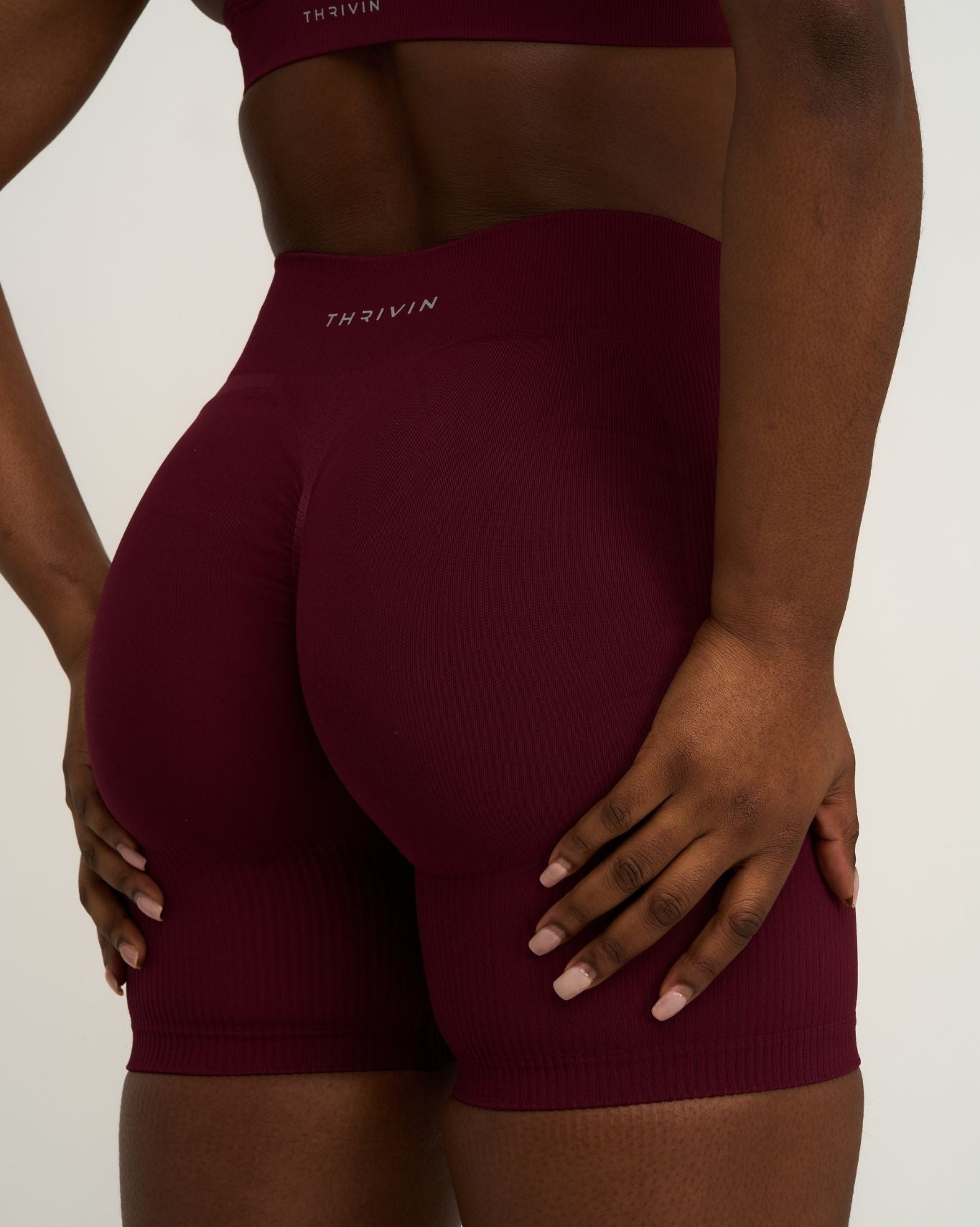 Elevate™ Sculpting Mid Waist Scrunch Shorts | Merlot