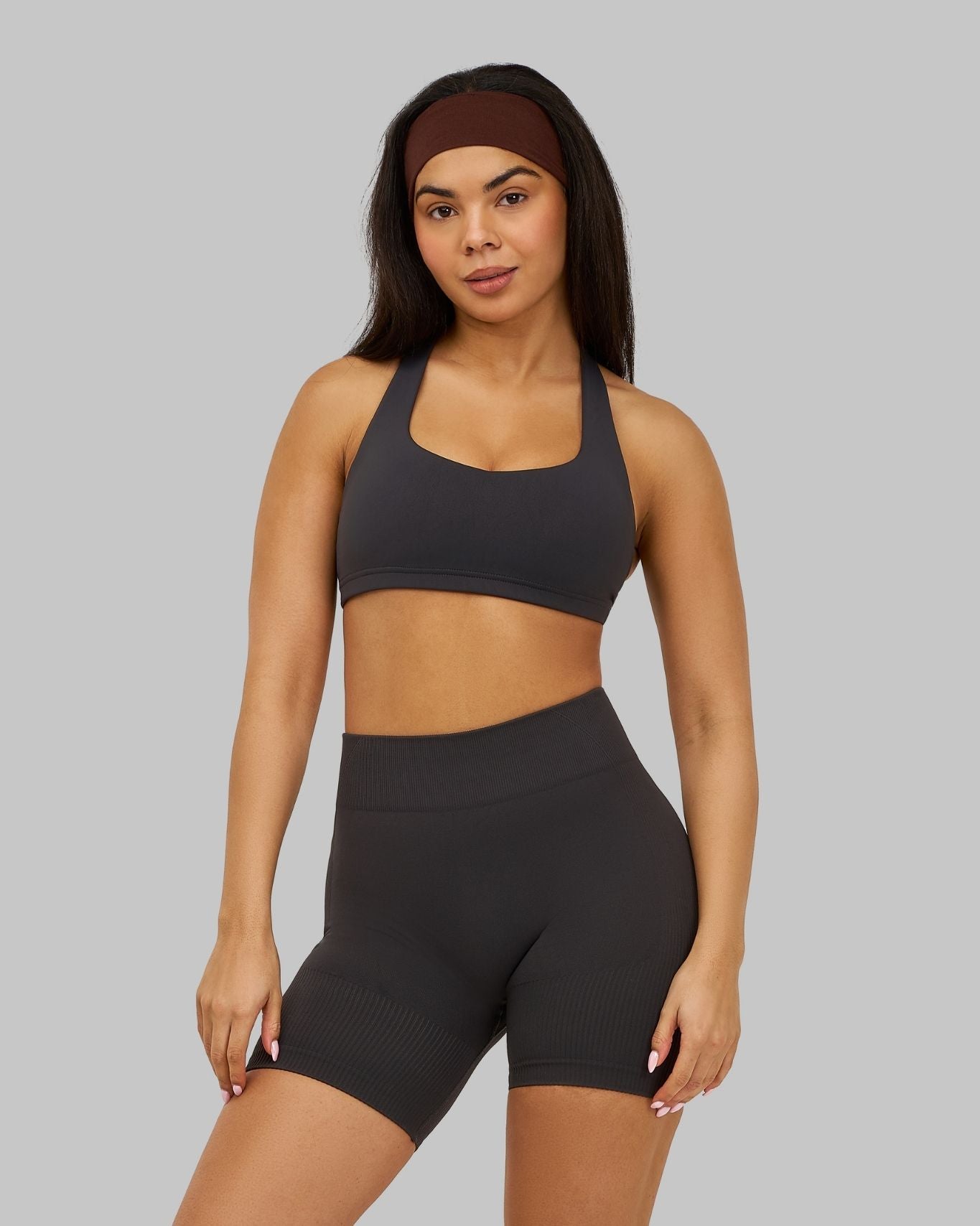 Elevate Medium Impact Bra | Charcoal Grey