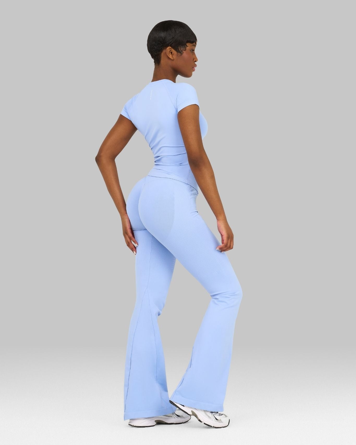 Elevate V-Waist Flared Legging | Glacier Blue