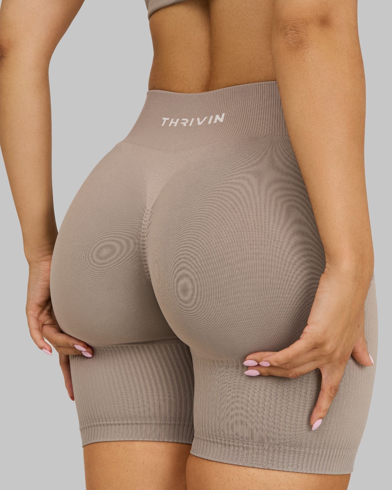 Arise - skulptur ribbed kontur leggings - sort