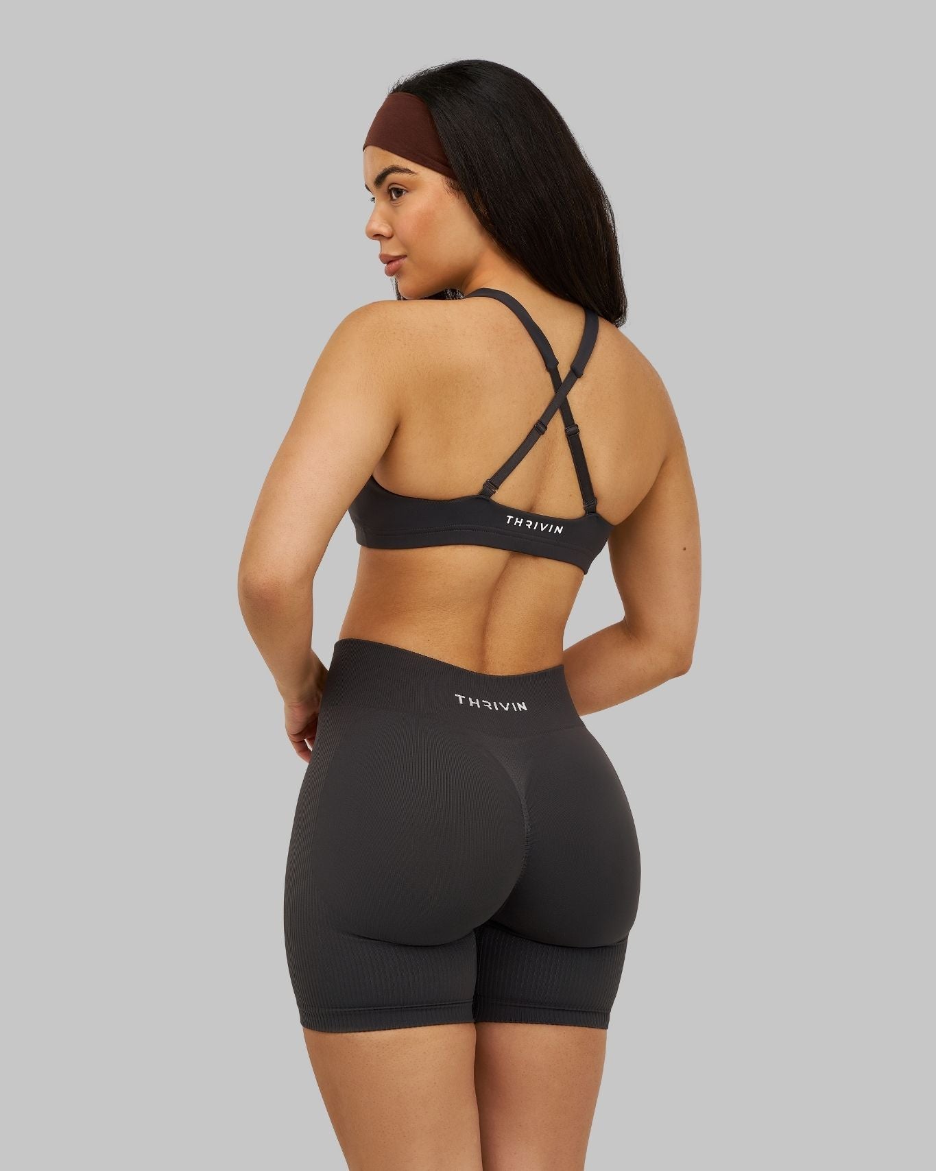 Elevate Medium Impact Bra | Charcoal Grey