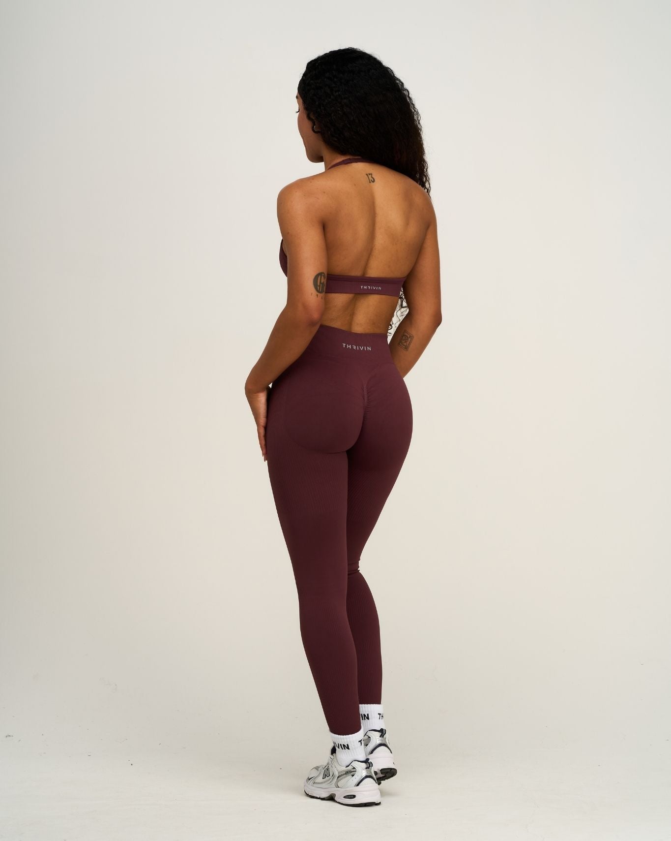 Elevate™ Sculpting Mid Waist Scrunch Leggings | Dark Mauve