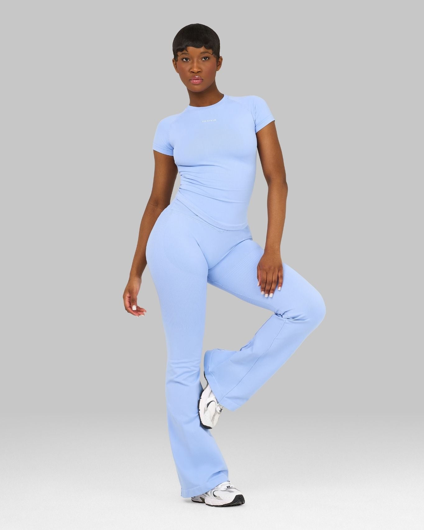 Elevate V-Waist Flared Legging | Glacier Blue