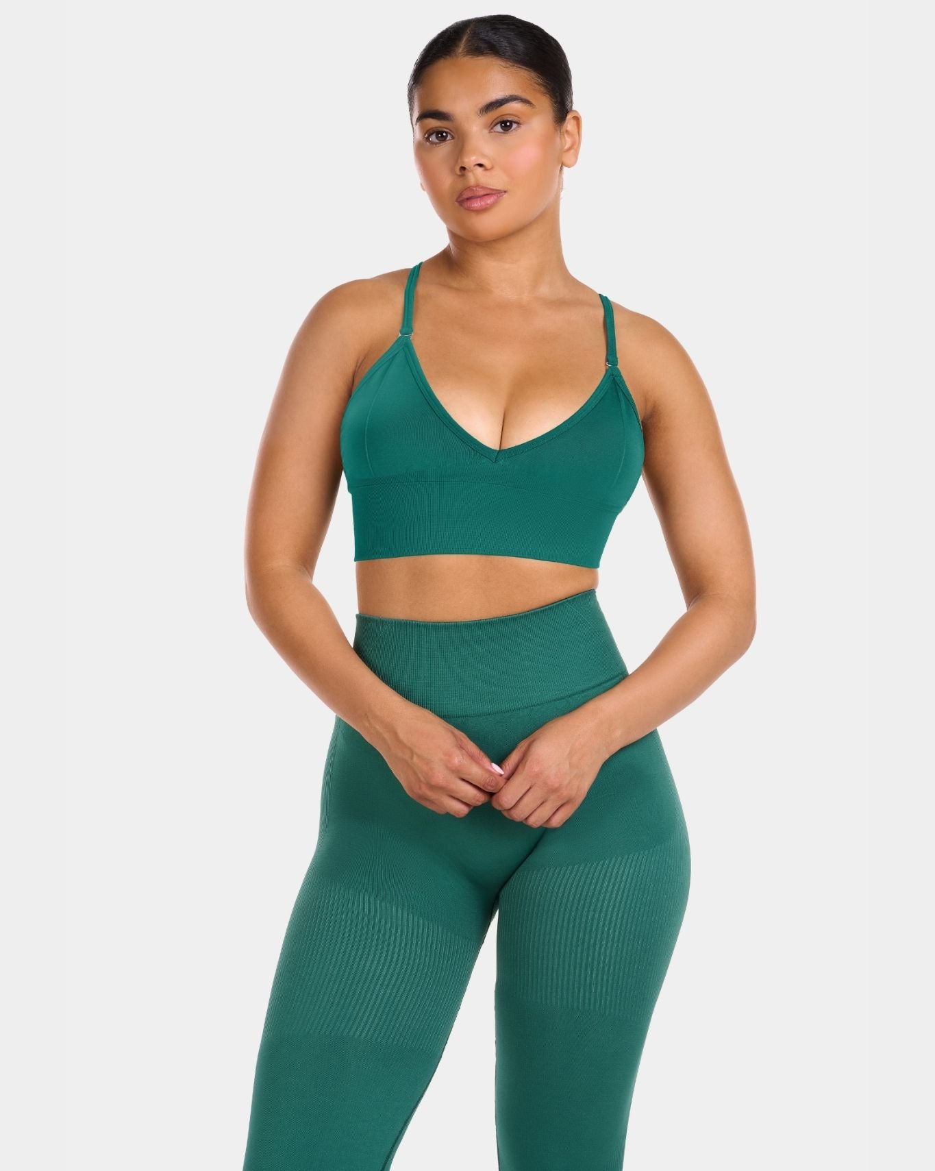 Multi-Way Sculpt Seamless Top | Emerald green