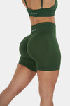 Seamless Sculpt Ribbed Contour Shorts | Palm Green