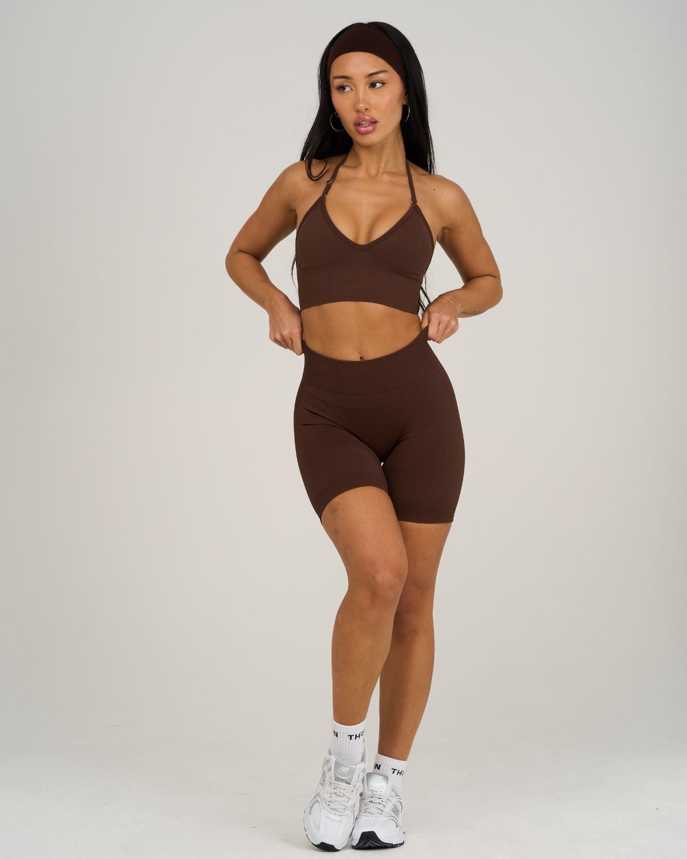 Elevate Ribbed Contour Shorts | Bourbon Brown