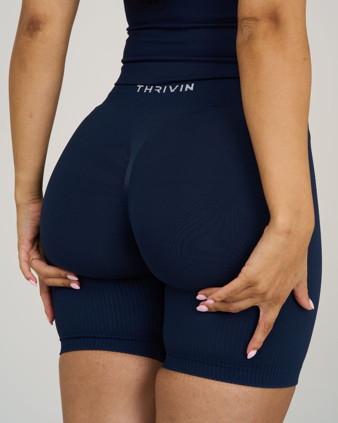 Elevate Ribbed Contour Shorts | Midnight Navy