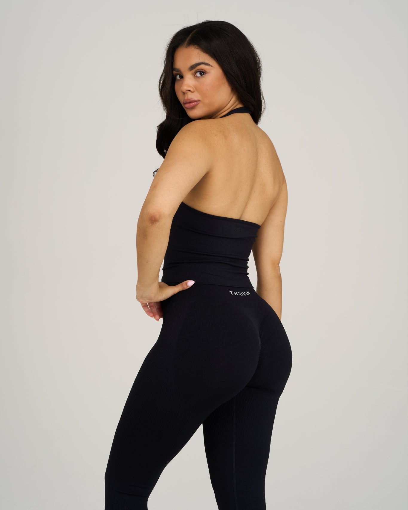 Elevate Sculpting Shapewear Top Halterneck |New Black