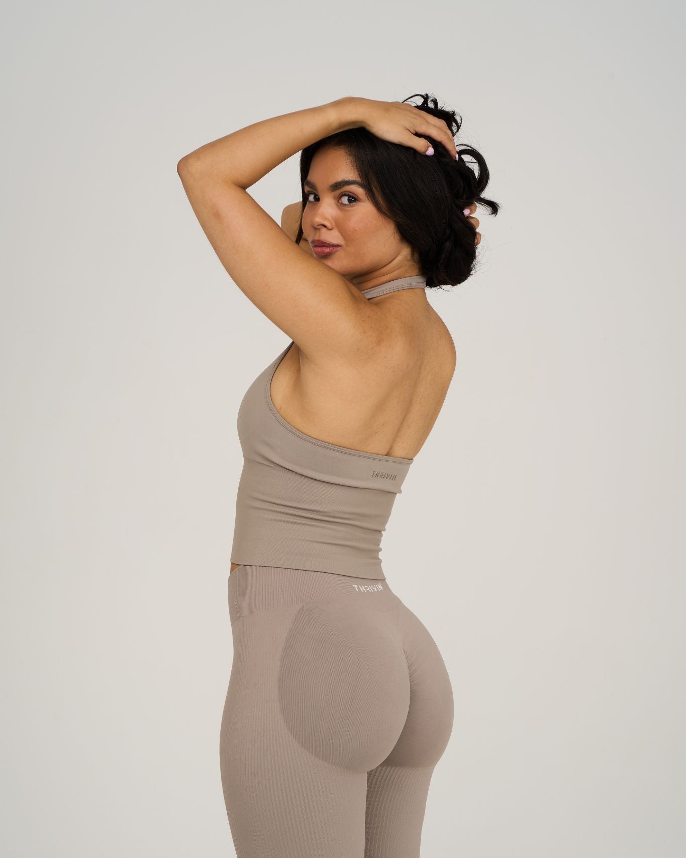 Elevate Sculpting Shapewear Top Halterneck | Latte