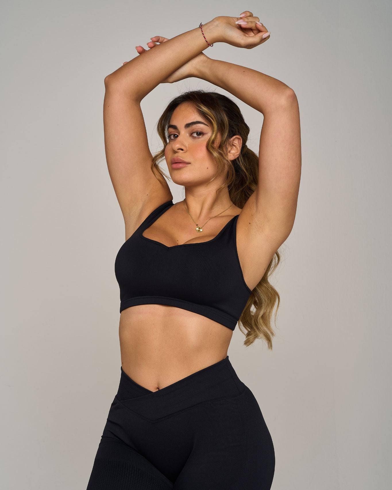 Chiara Sweetheart Impact Bra | Pure Black