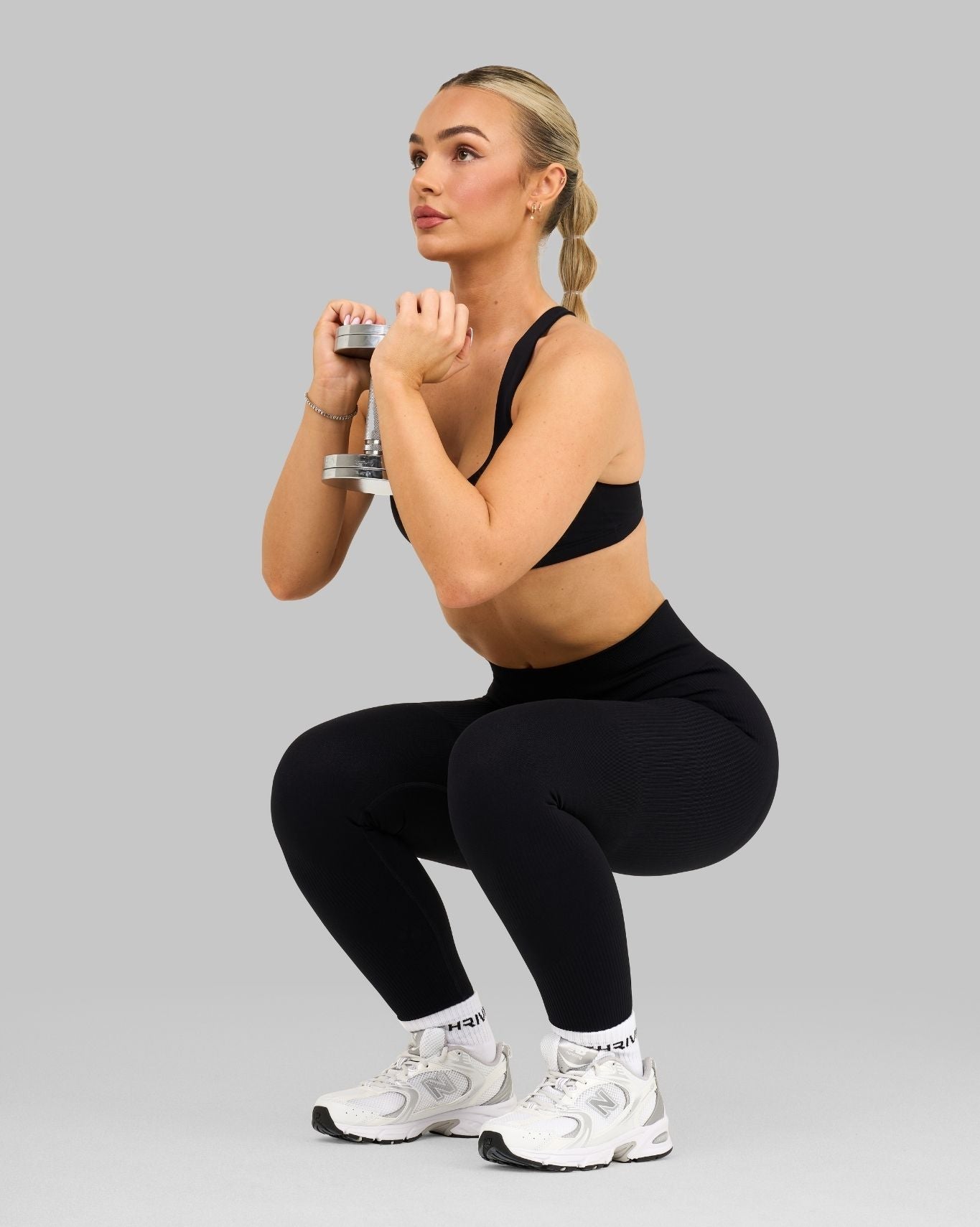 Elevate Ribbed High-Waisted Contour Leggings | Night Black