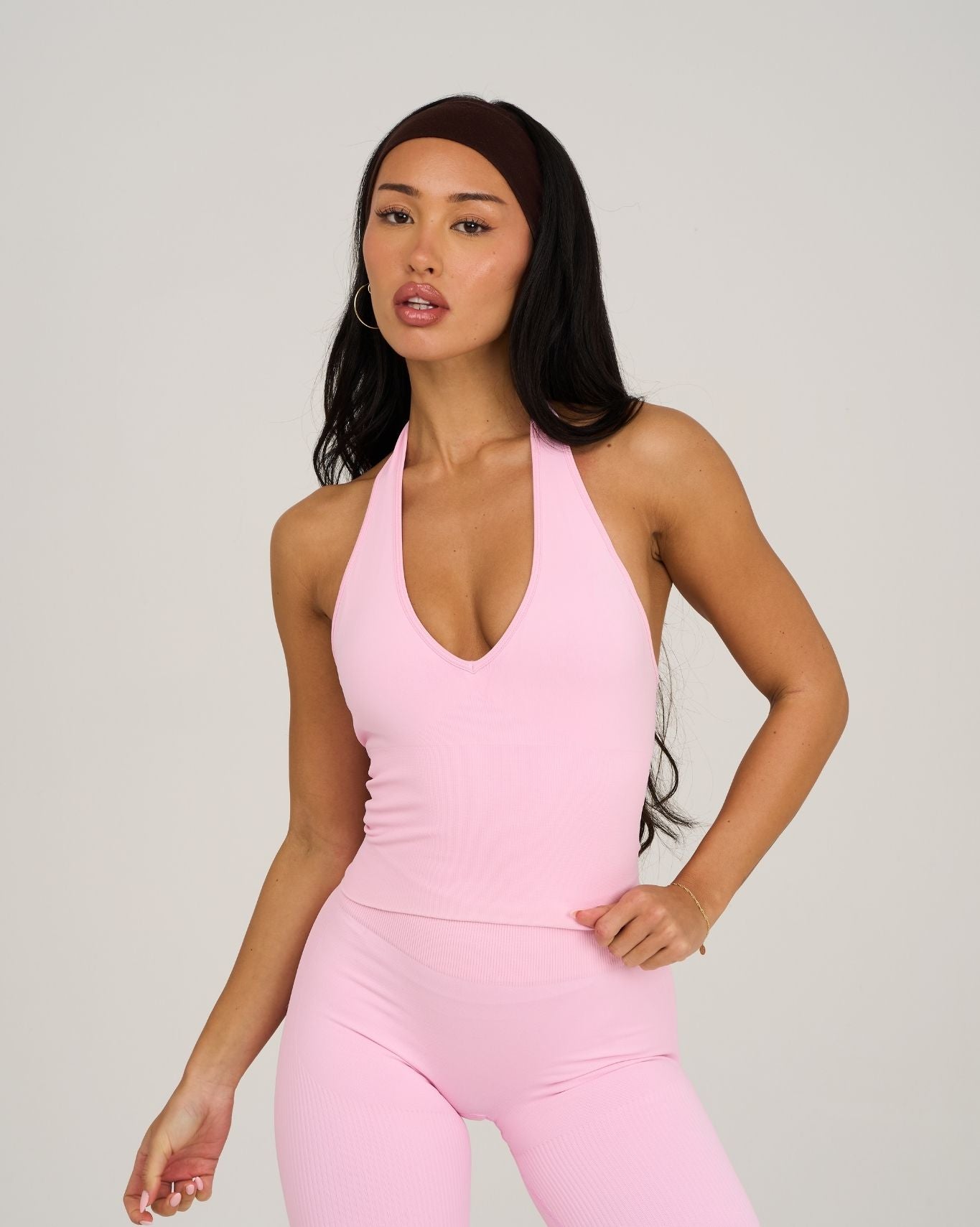 Chiara Sculpting Shapewear Top Halterneck | Candy Pink