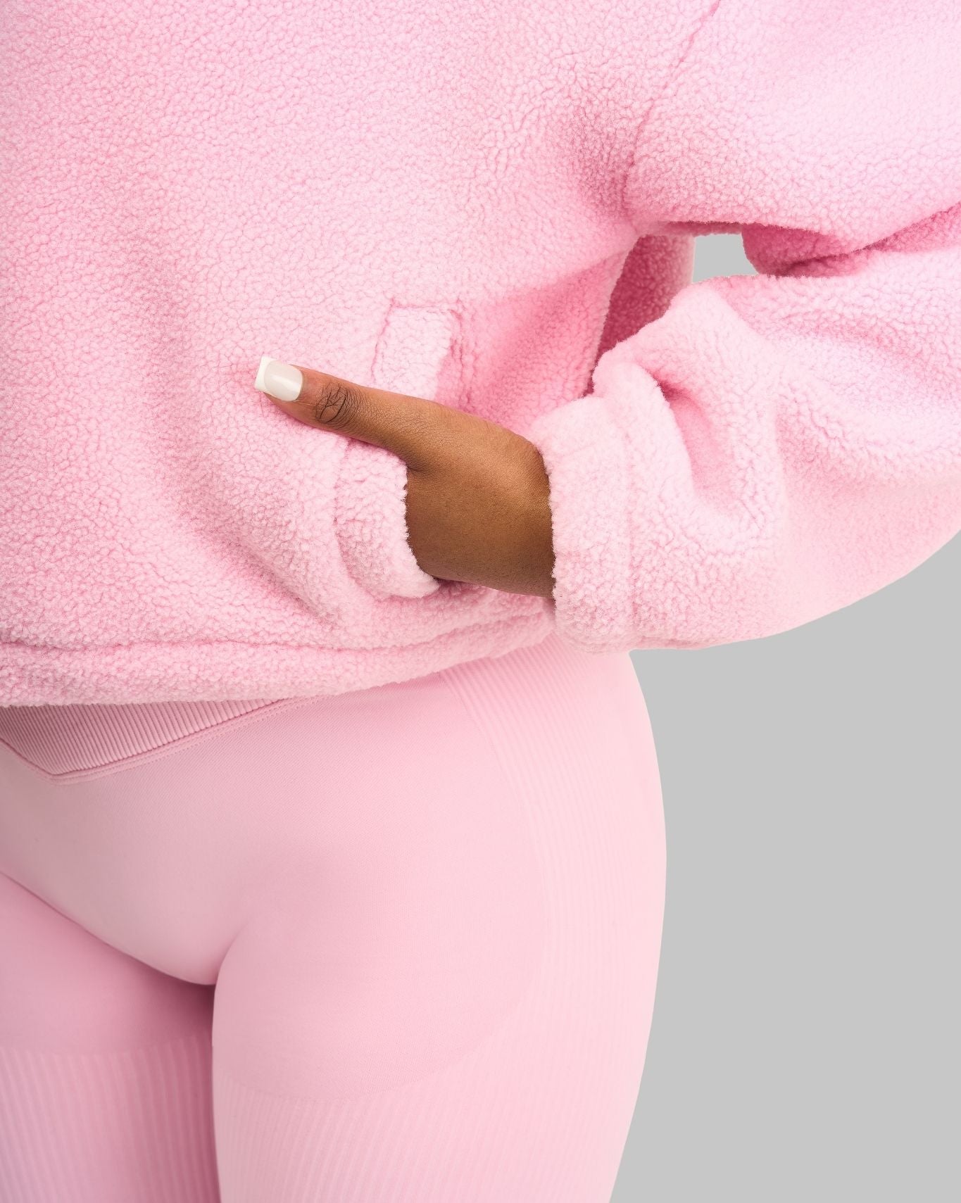 Essential Teddy Fleece Jacket | Candy Pink