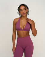 Elevate™ Sculpting Seamless V-Neck Halter Bra | Orchid Mauve