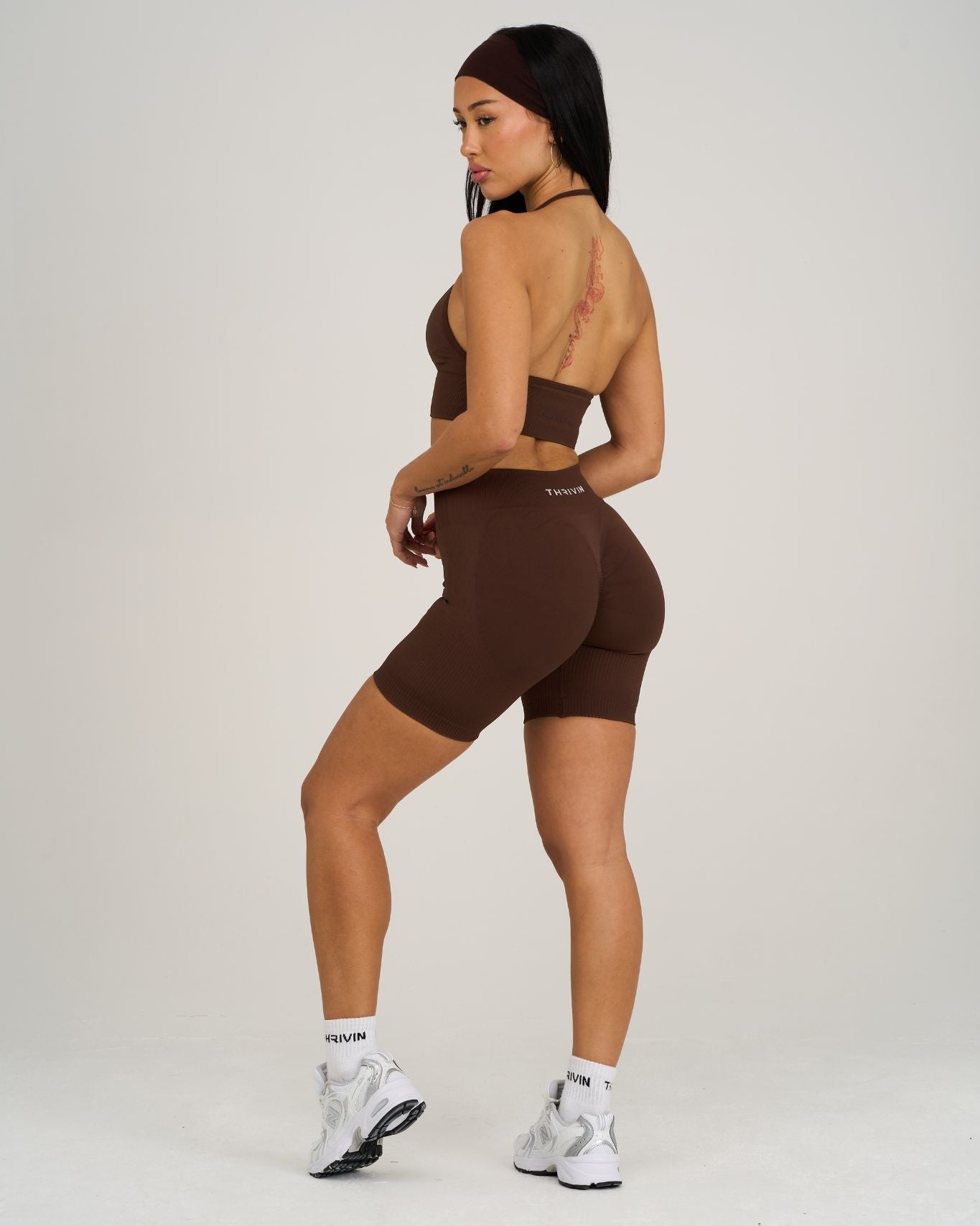 Elevate Ribbed Contour Shorts | Bourbon Brown