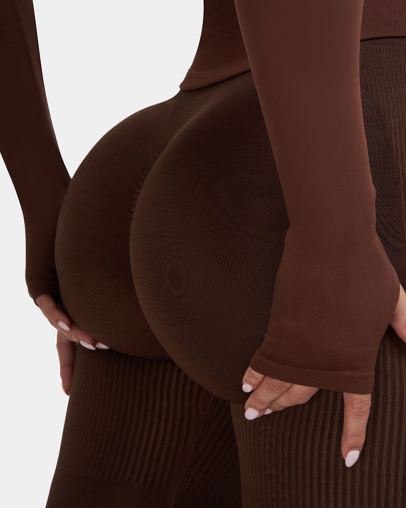 SculptV2 Ribbed Contour Leggings - Bourbon Brown