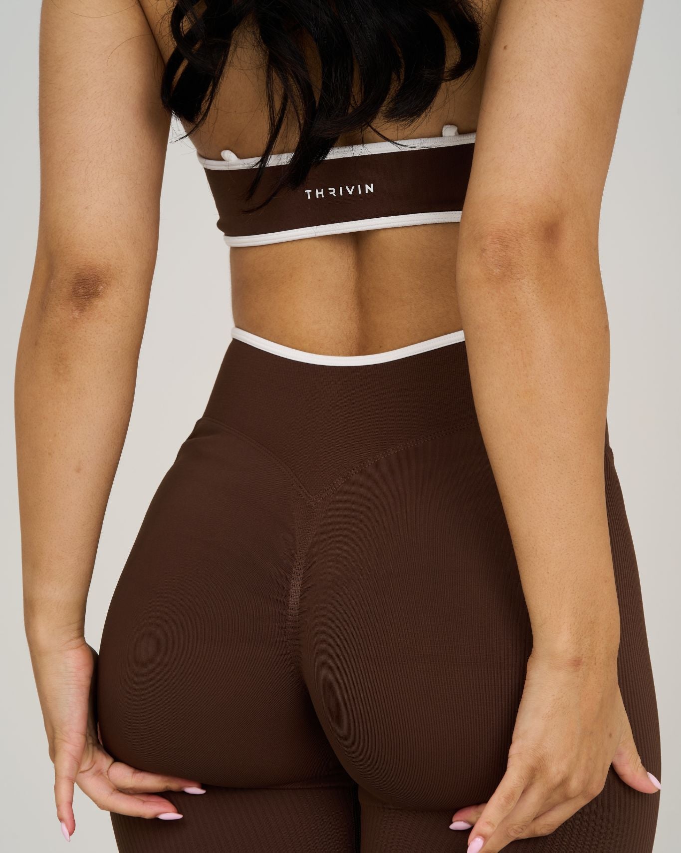 Outline V Waist Leggings | Bourbon Brown