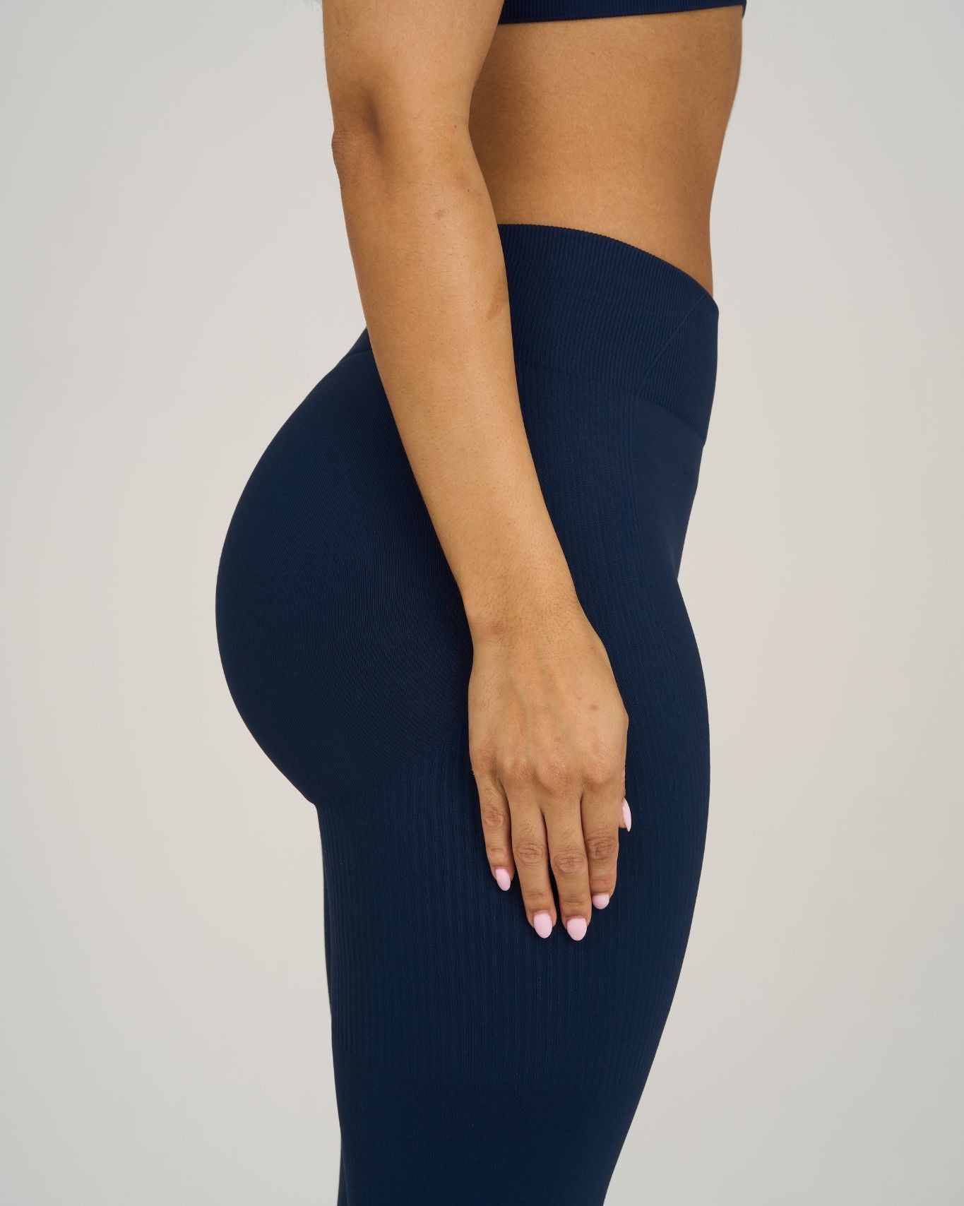 Elevate Ribbed Contour Leggings | Midnight Navy