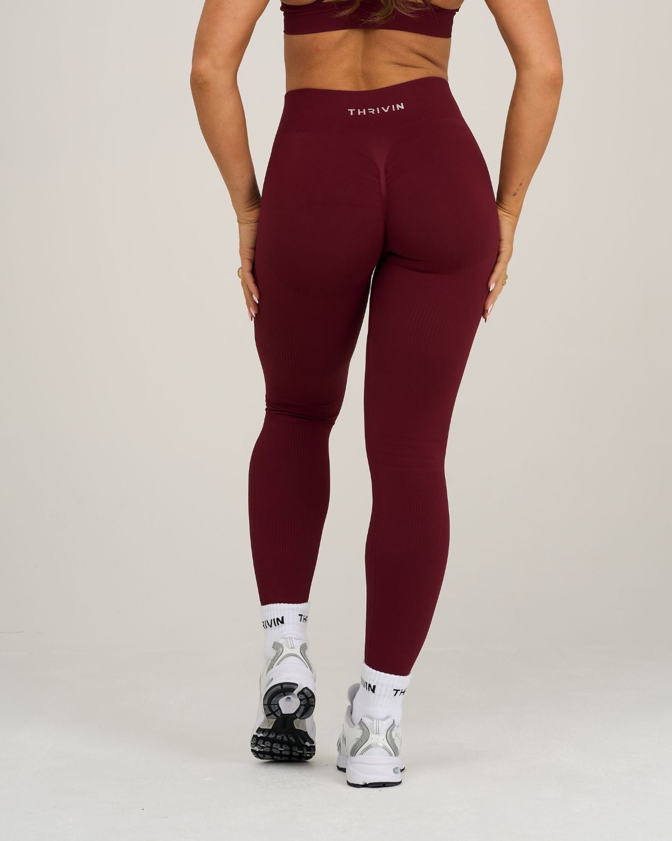 Elevate Ribbed Contour Leggings | Fine Wine