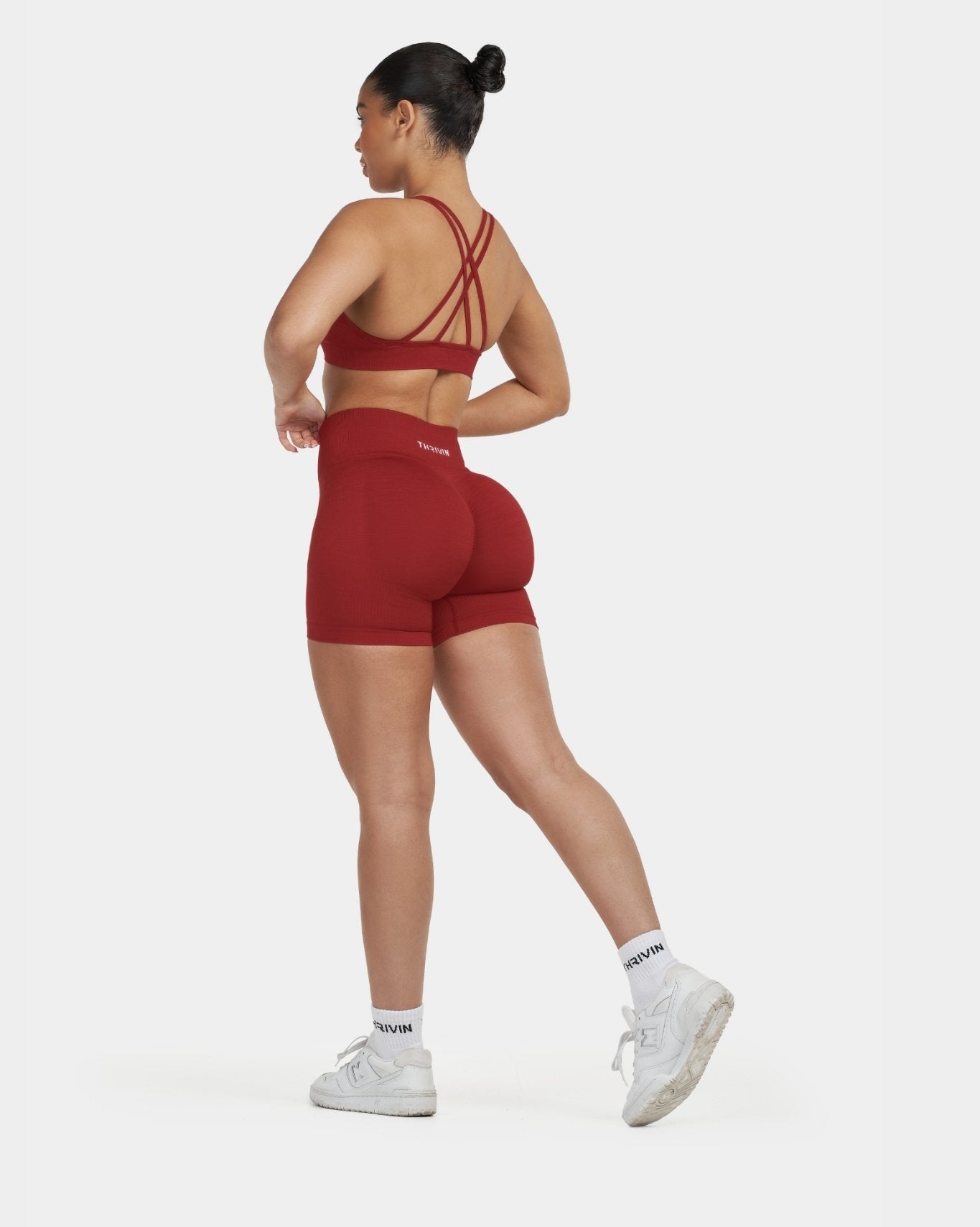 V-Neck Sculpt Seamless Bra | Cherry Spice