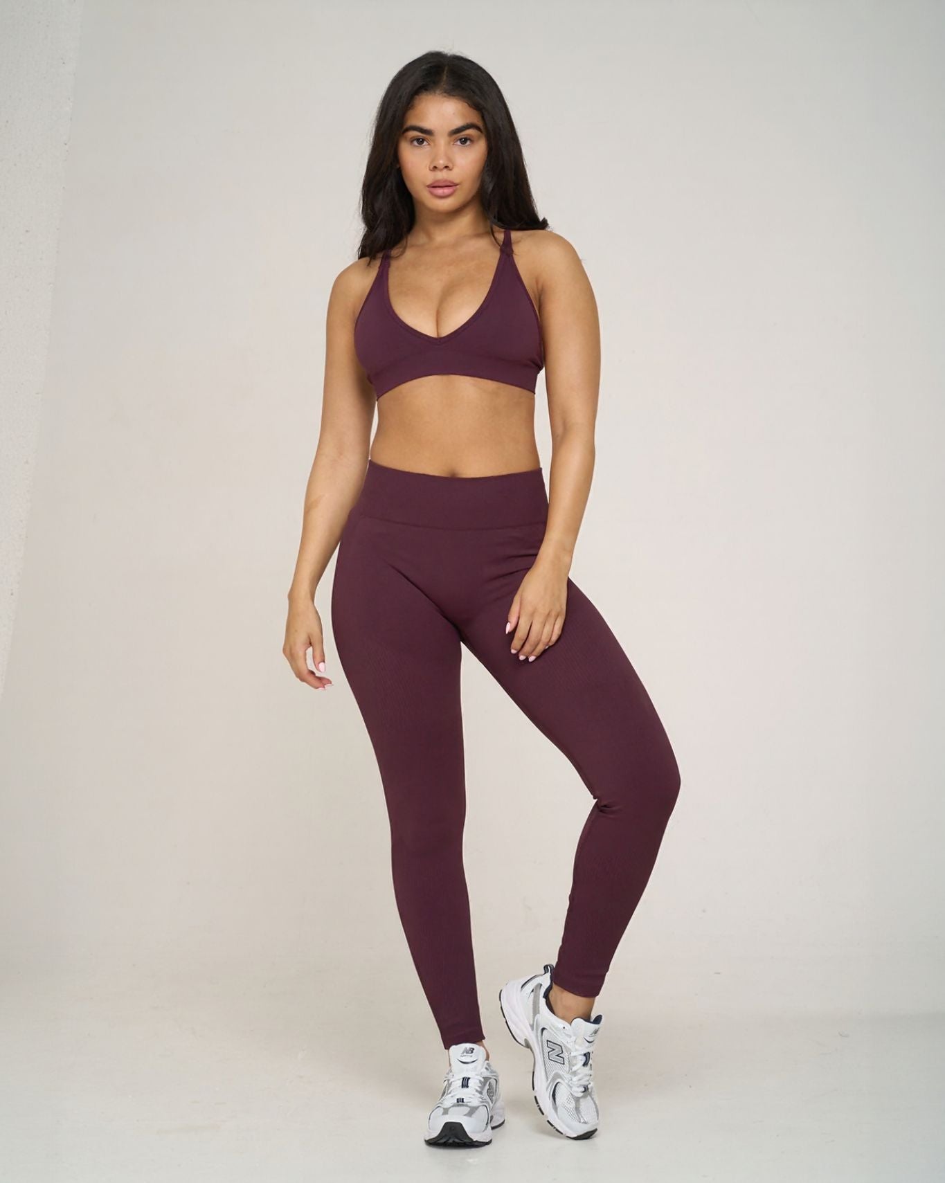 Ribbed Contour Leggings | New Purple