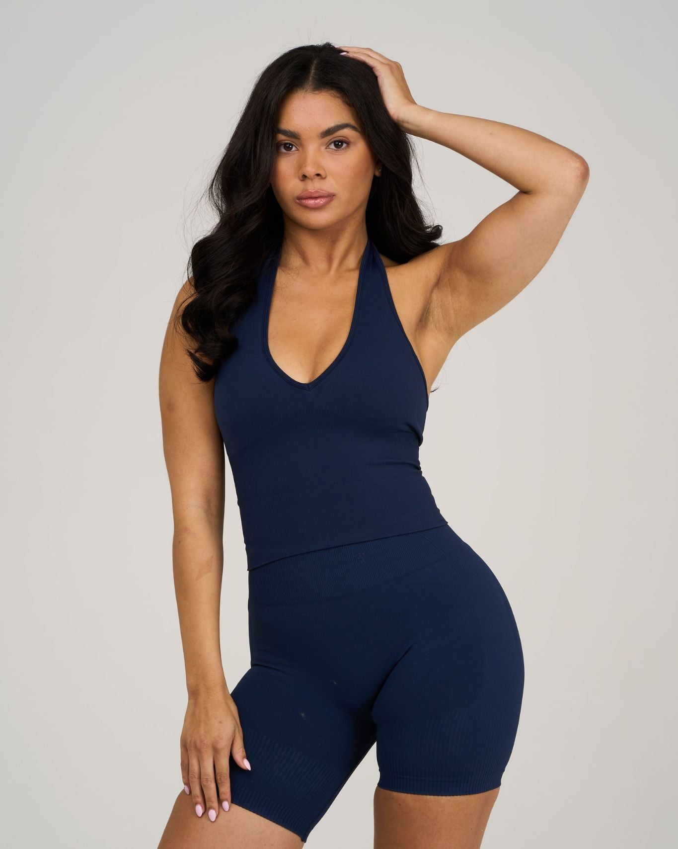 Elevate Sculpting Shapewear Top Halterneck | Midnight Navy