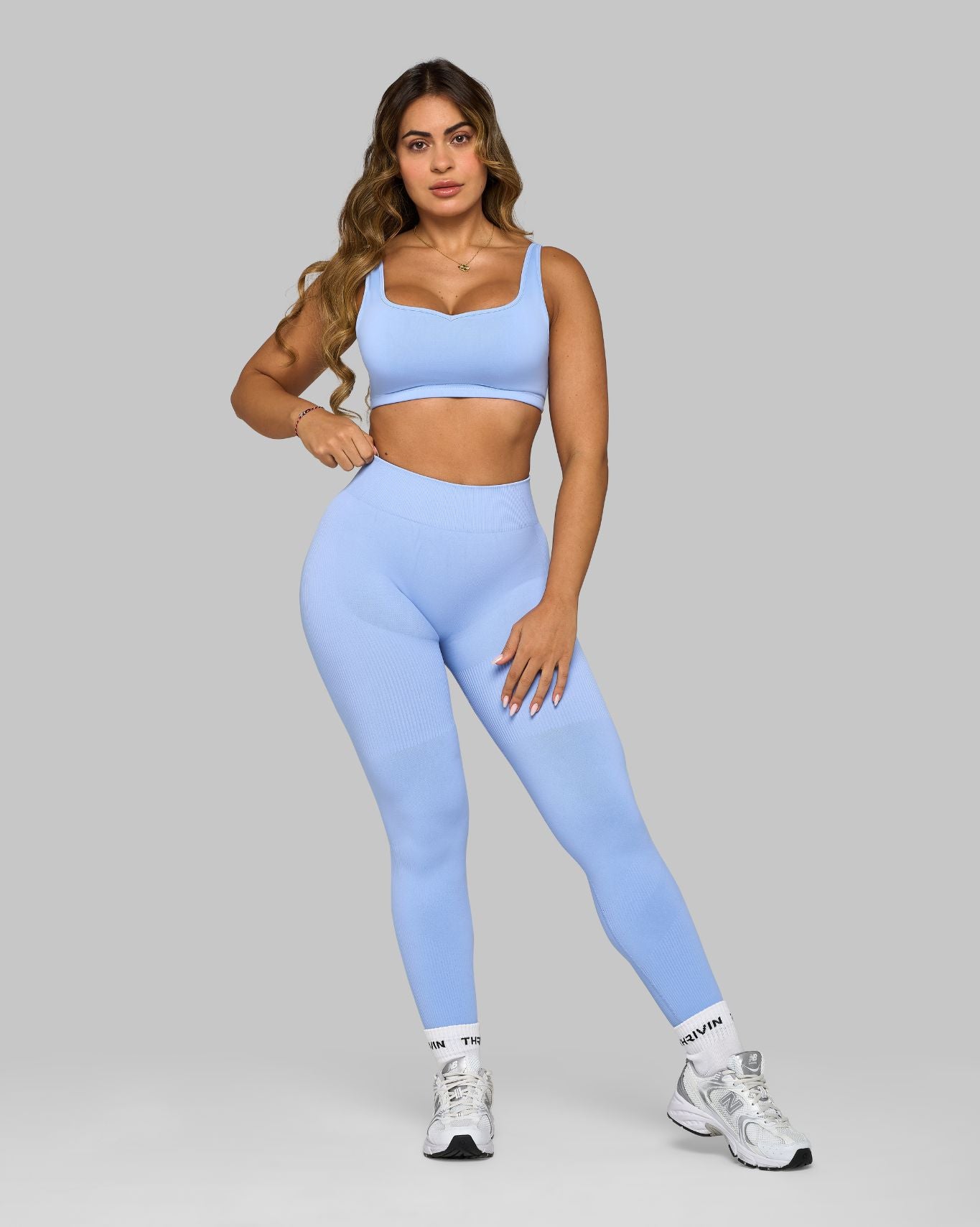 Chiara Ribbed Contour Leggings | Glacier
