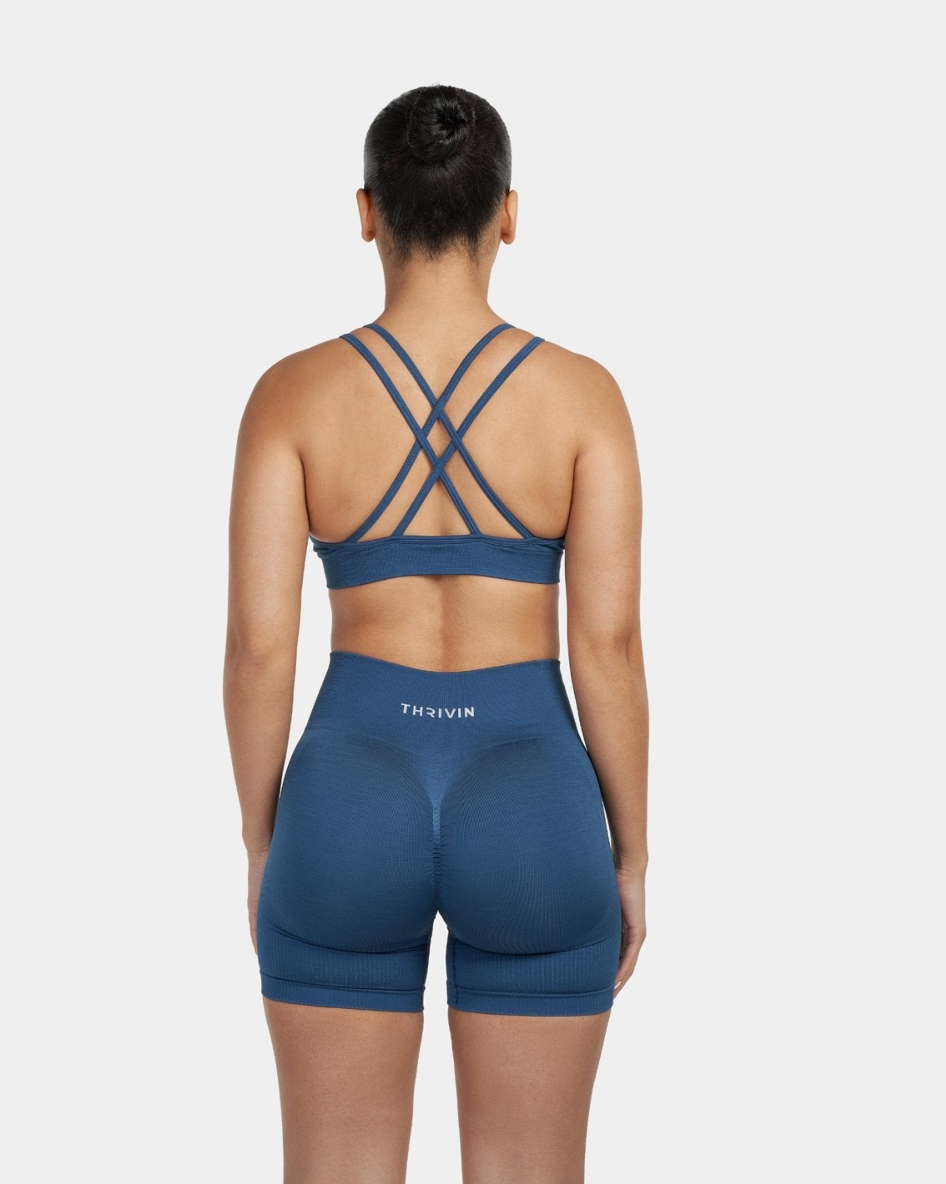 V-Neck Sculpt Seamless Bra | Deep Sea