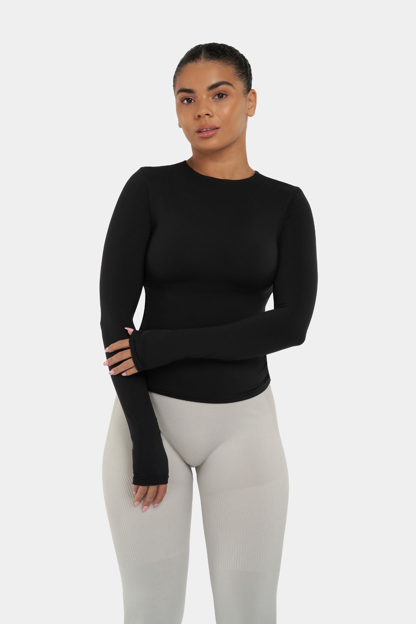 Arise - Seamless Sculpt Ribbed Contour Leggings - Zwart