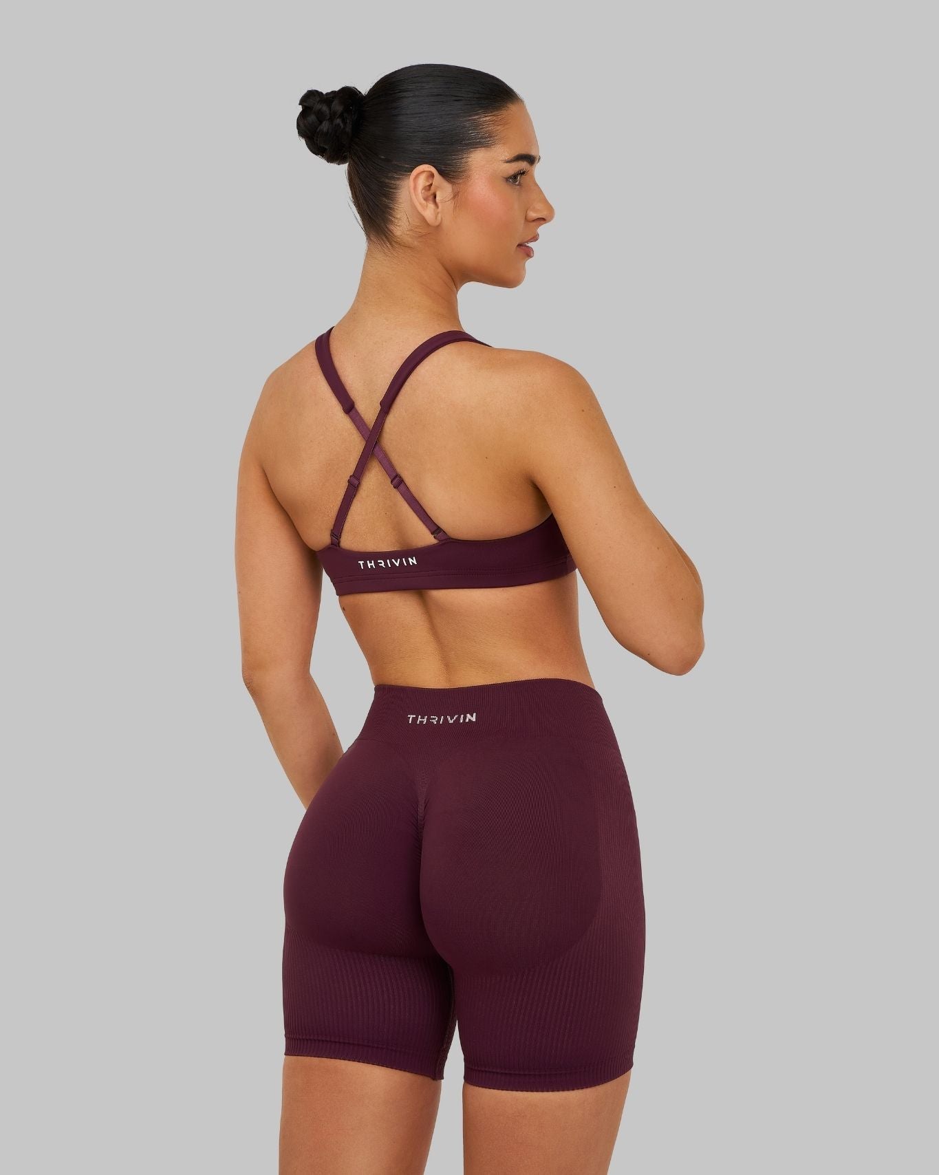 Elevate Medium Impact Bra | Winter Plum