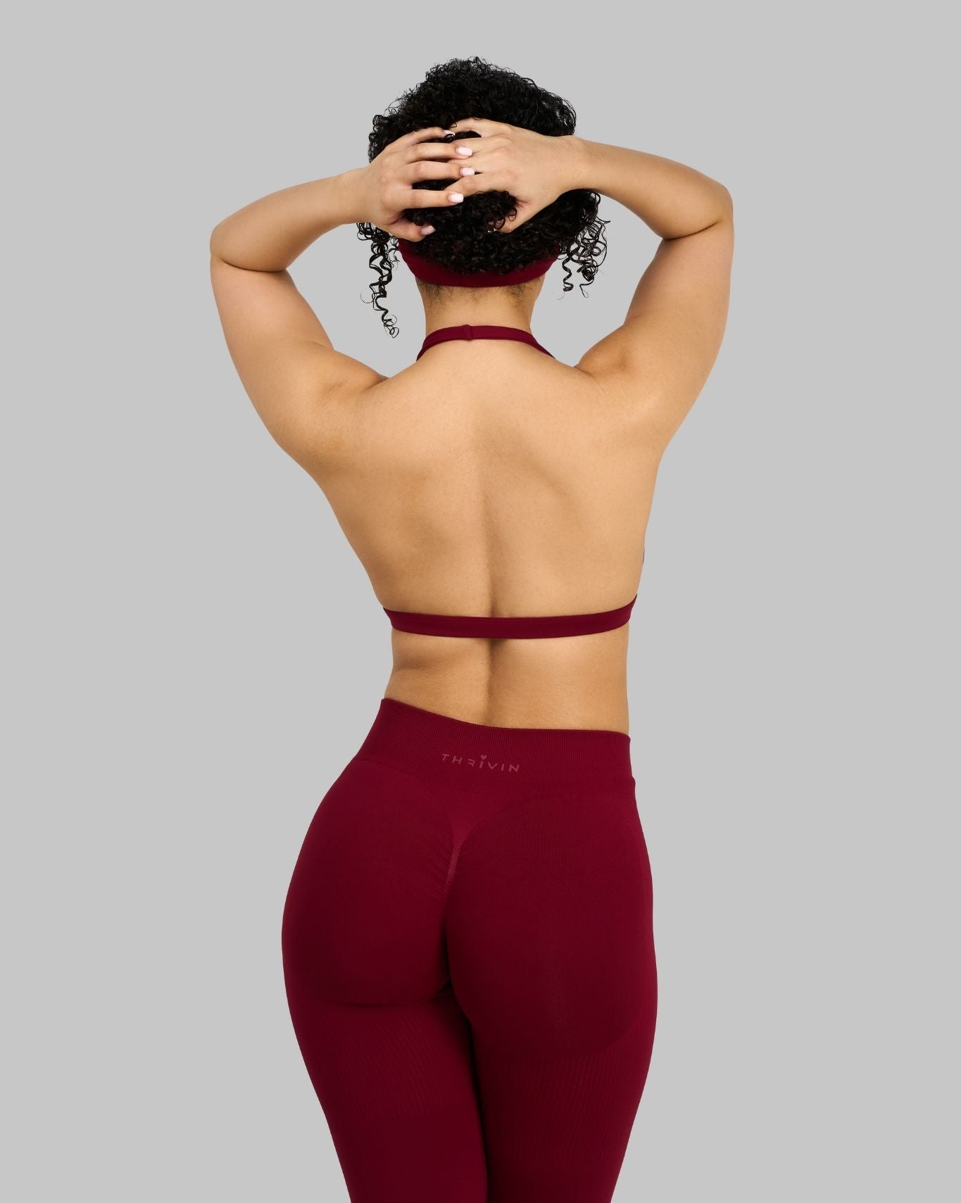 V-Neck Halterneck Bra | Raspberry