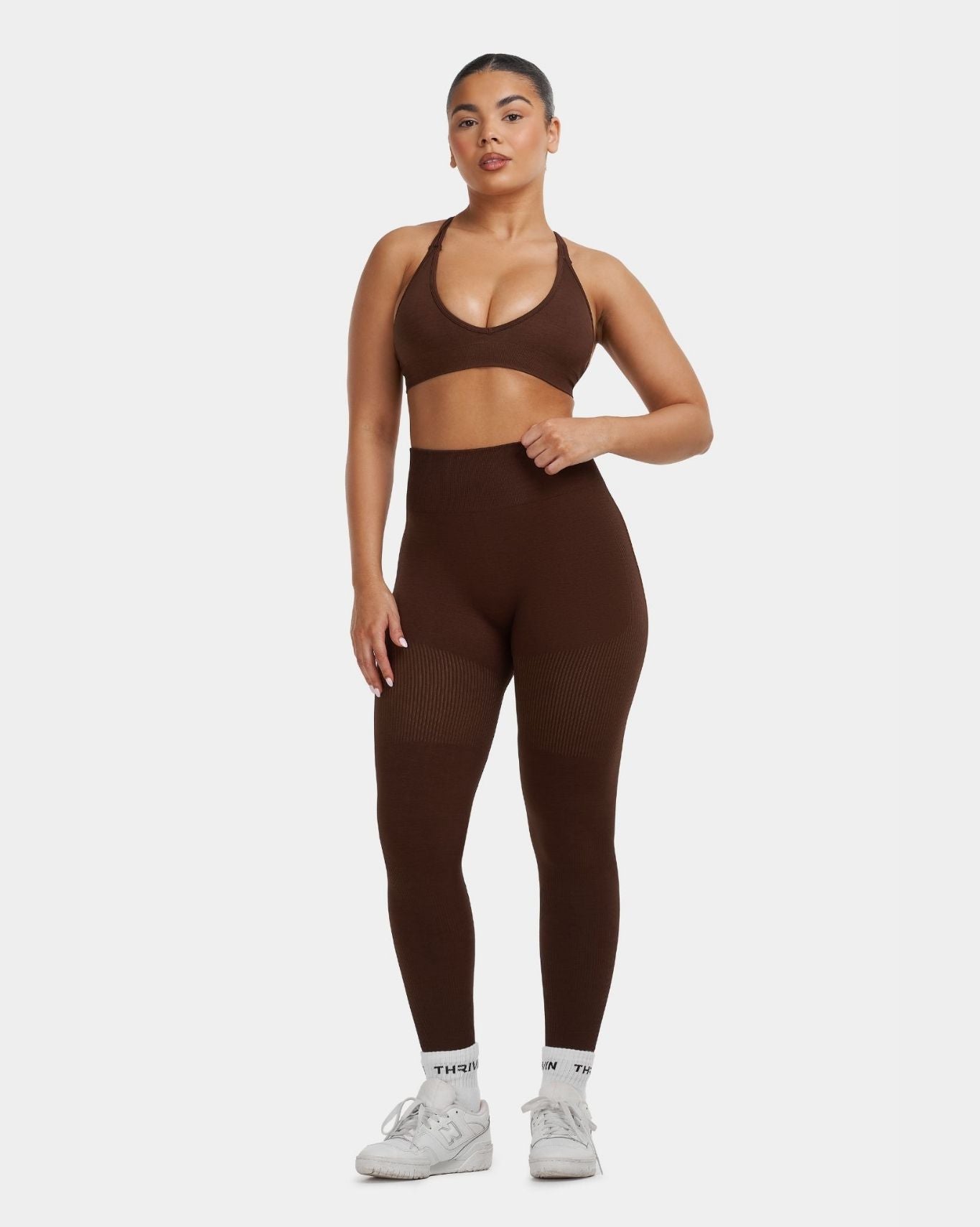 SculptV2 Ribbed Contour Leggings - Bourbon Brown