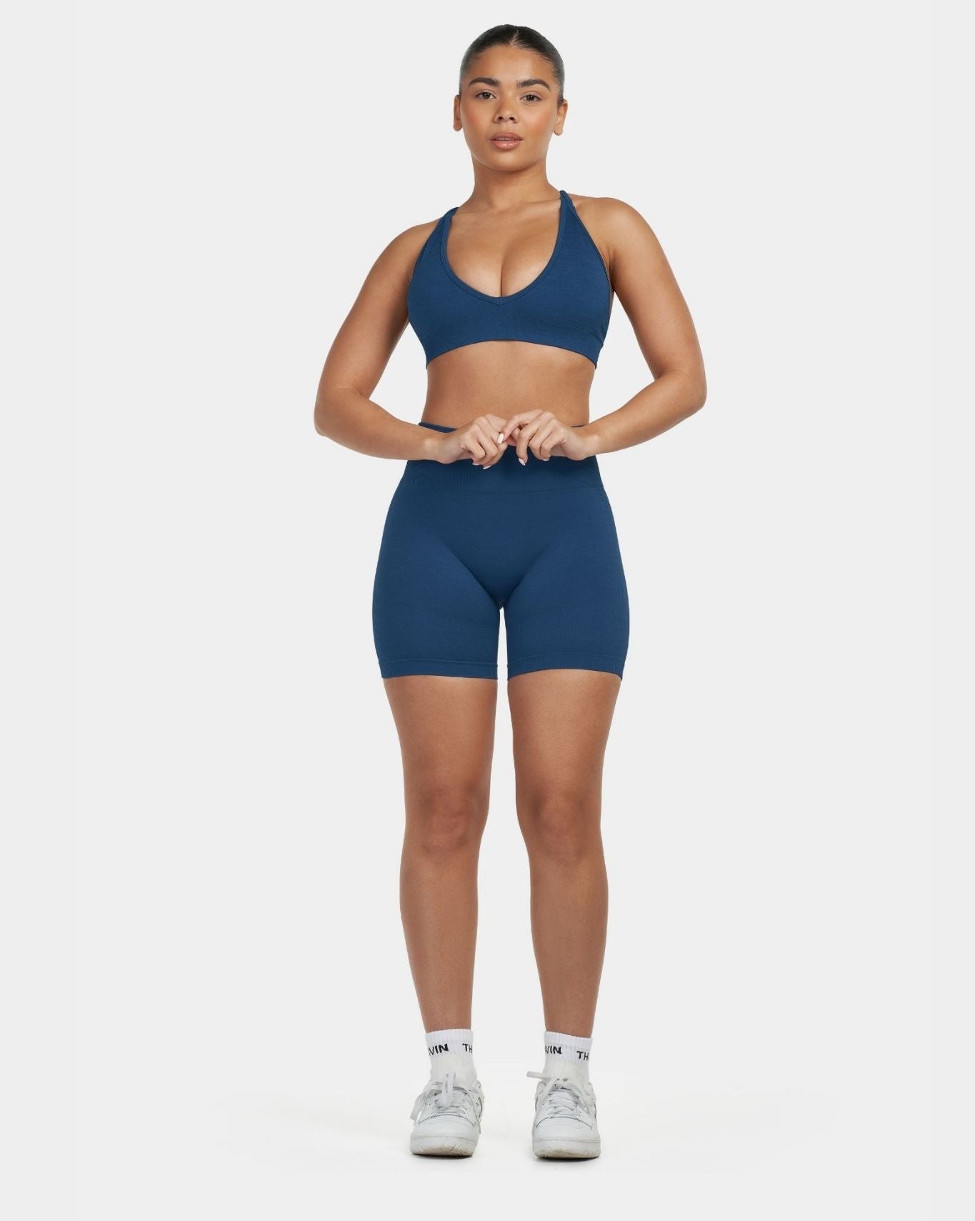 Seamless Sculpt Ribbed Contour Shorts | Deep Sea