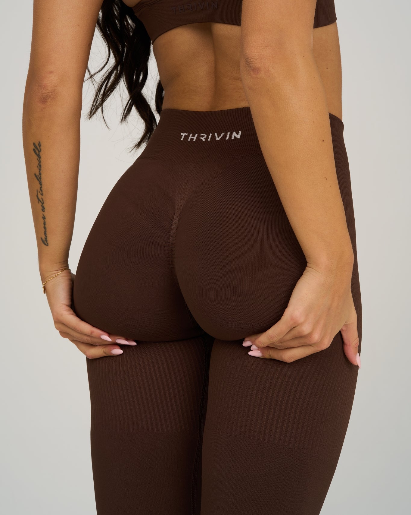 Elevate Ribbed Contour Leggings | Bourbon Brown