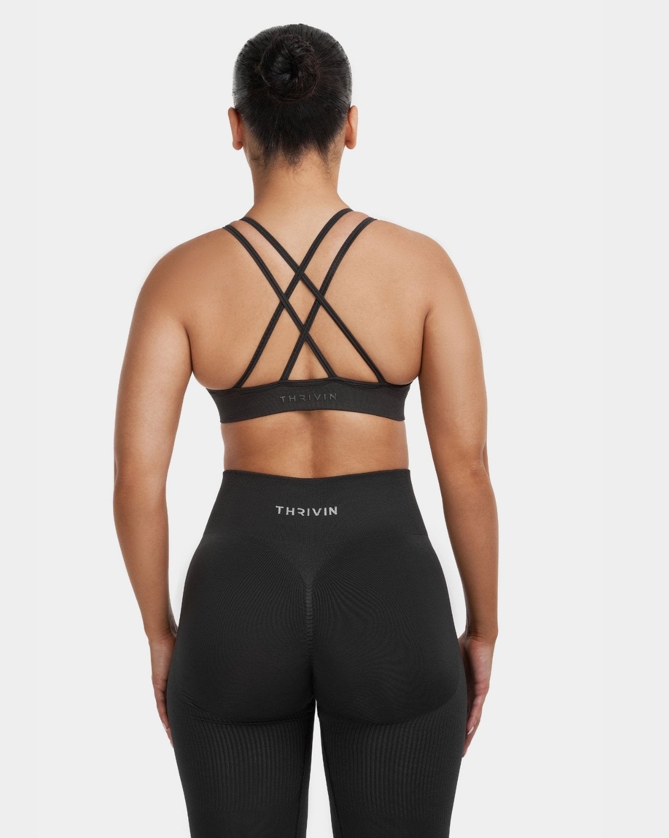 V-Neck Sculpt Seamless Bra | Charcoal Grey